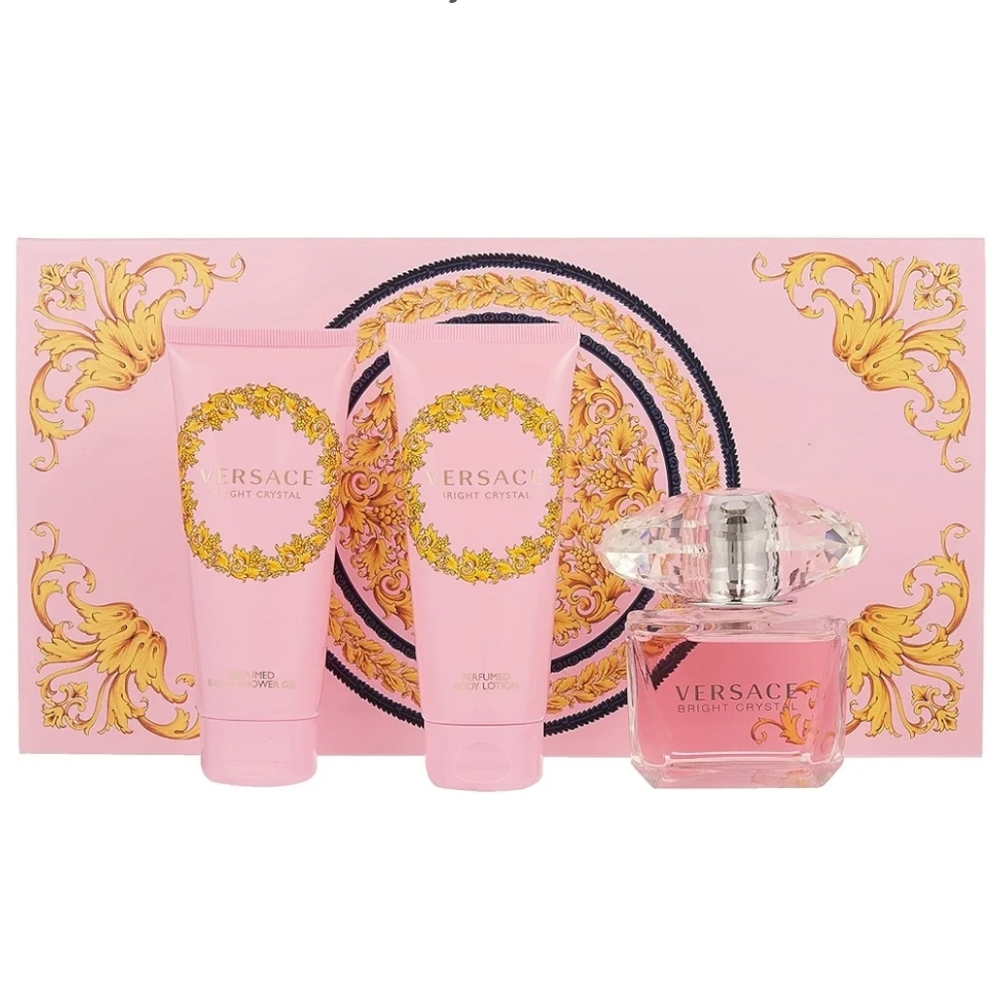 VERSACE BRIGHT CRYSTAL WOMEN 3 PIECE GIFT SET - 1.7 OZ EAU DE TOILETTE SPRAY